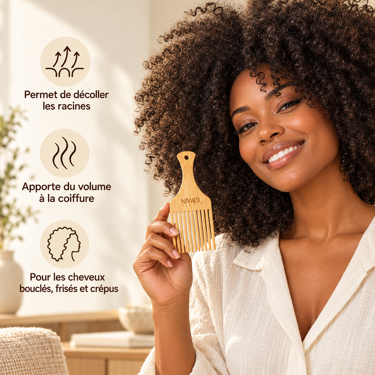 Peigne Volume en bambou