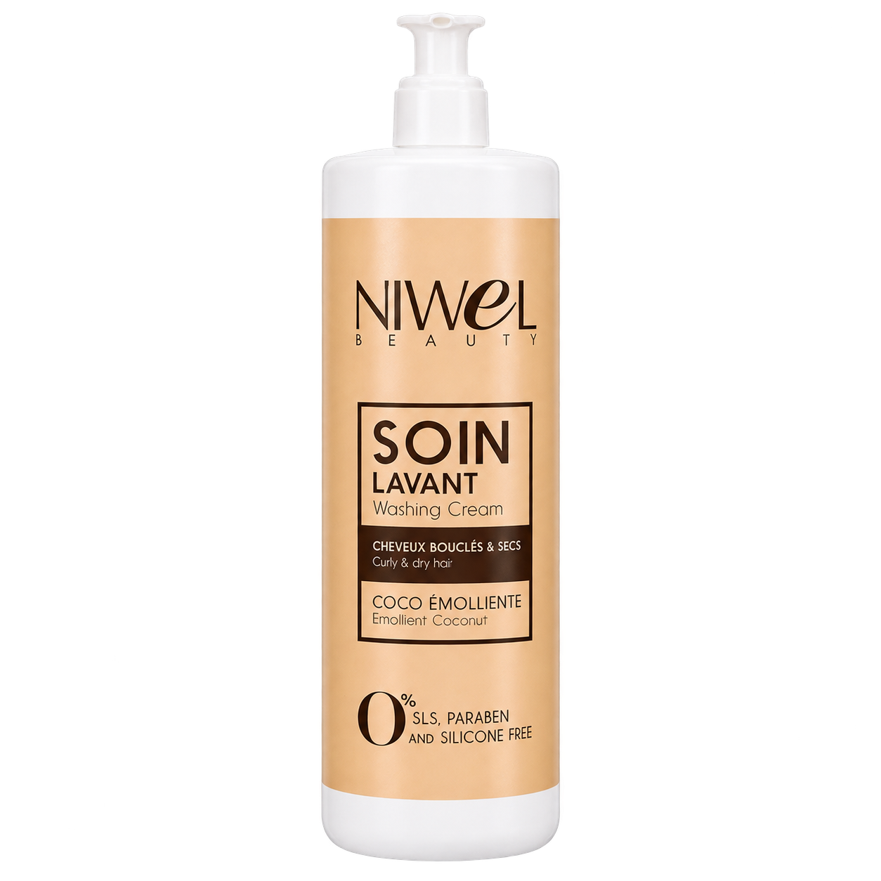 Shampoing crème format 1L dédiés aux cheveux bouclés et ondulés enrichi en coco 