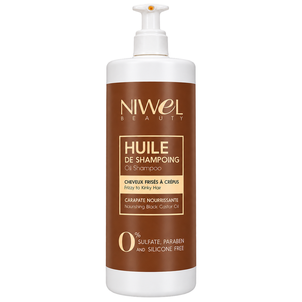 huile de shampoing format 1L dédiés aux cheveux frisés et crépus