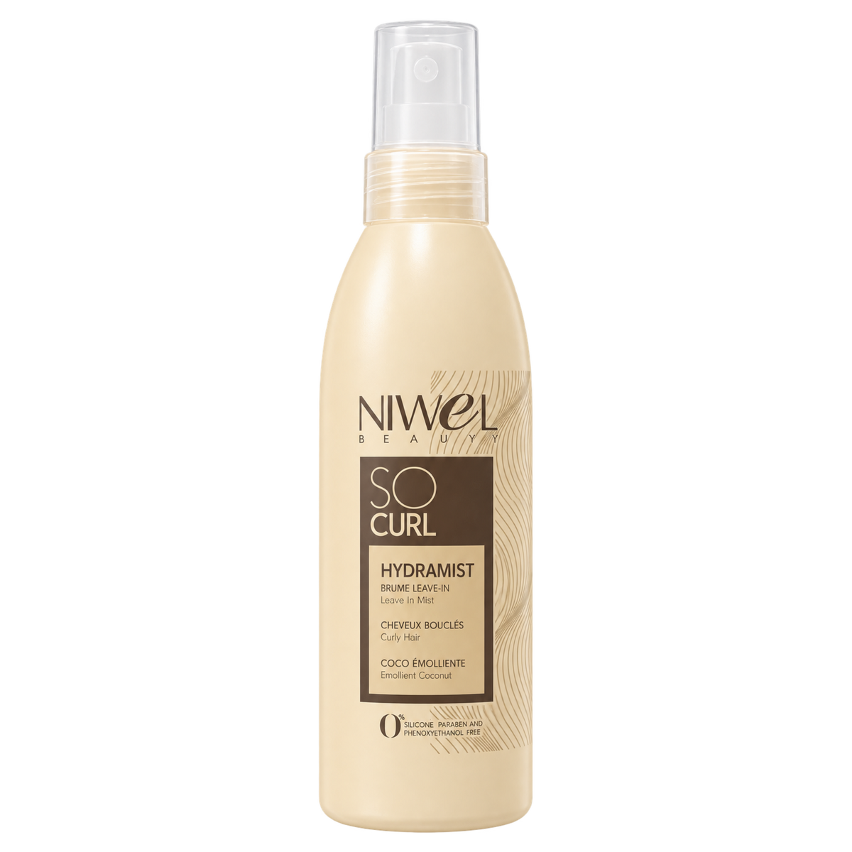 spray sans rinçage pour cheveux bouclés et ondulés à base de noix de coco