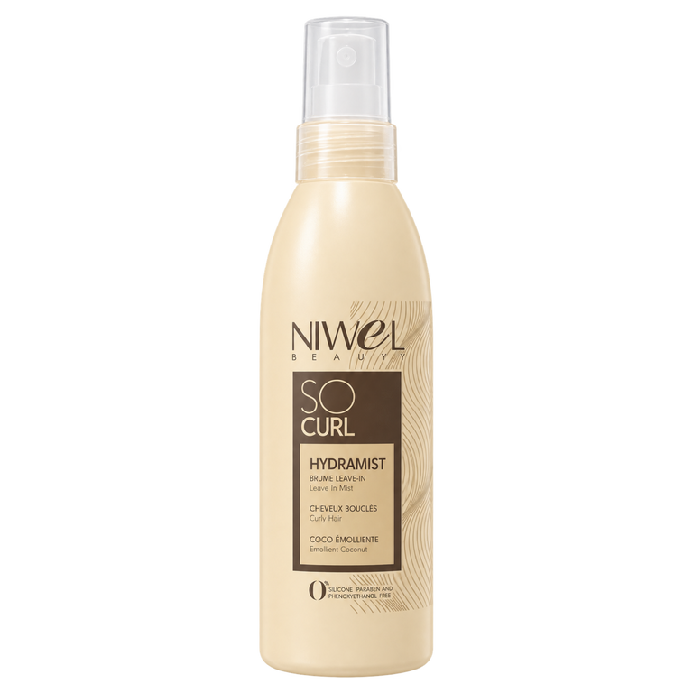 spray sans rinçage pour cheveux bouclés et ondulés à base de noix de coco